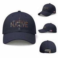 Western Style Tribal Feather Baseball Cap Vintage Boho Graphic