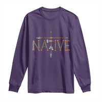 Western Style Tribal Feather Long Sleeve Shirt Vintage Boho Graphic