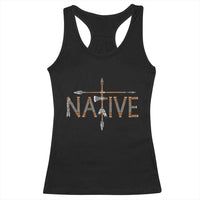 Western Style Tribal Feather Racerback Tank Top Vintage Boho Graphic