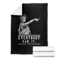 Liberty Has Spoken Everybody Saw It Throw Blanket Funny Pointing Statue Basketball Parody