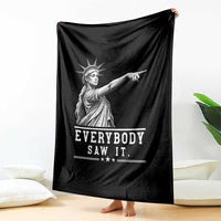 Liberty Has Spoken Everybody Saw It Throw Blanket Funny Pointing Statue Basketball Parody