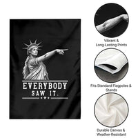 Liberty Has Spoken Everybody Saw It Garden Flag Funny Pointing Statue Basketball Parody