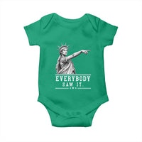 Liberty Has Spoken Everybody Saw It Baby Onesie Funny Pointing Statue Basketball Parody