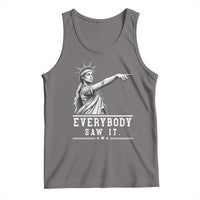 Liberty Has Spoken Everybody Saw It Tank Top Funny Pointing Statue Basketball Parody