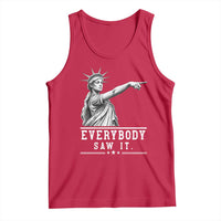 Liberty Has Spoken Everybody Saw It Tank Top Funny Pointing Statue Basketball Parody