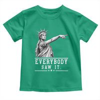 Liberty Has Spoken Everybody Saw It Toddler T Shirt Funny Pointing Statue Basketball Parody