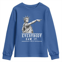 Liberty Has Spoken Everybody Saw It Youth Sweatshirt Funny Pointing Statue Basketball Parody