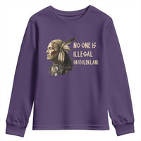 Indigenous Peoples Day Gift Youth Sweatshirt No One Is Illegal On Stolen Land