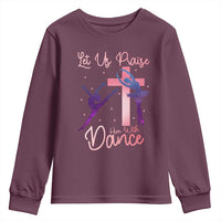 Christian Ballet Youth Sweatshirt Let Us Praise Him With Dance Faith Inspired Art - Wonder Print Shop