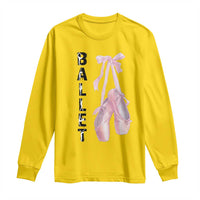 Ballerina Pointe Shoes Long Sleeve Shirt Gift For Cute Ballet Girl - Wonder Print Shop