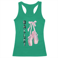 Ballerina Pointe Shoes Racerback Tank Top Gift For Cute Ballet Girl - Wonder Print Shop