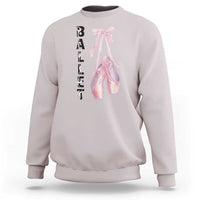 Ballerina Pointe Shoes Sweatshirt Gift For Cute Ballet Girl - Wonder Print Shop