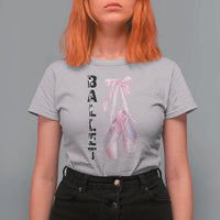 Ballerina Pointe Shoes T Shirt For Women Gift For Cute Ballet Girl - Wonder Print Shop