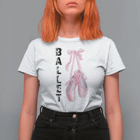 Ballerina Pointe Shoes T Shirt For Women Gift For Cute Ballet Girl - Wonder Print Shop