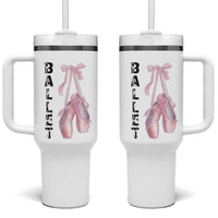 Ballerina Pointe Shoes Tumbler With Handle Gift For Cute Ballet Girl