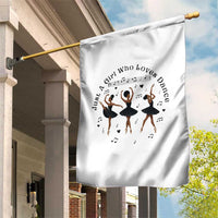African American Ballet Dancer Garden Flag Just A Girl Who Loves Dance - Wonder Print Shop