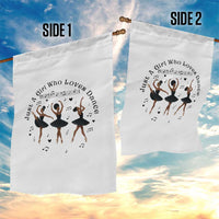 African American Ballet Dancer Garden Flag Just A Girl Who Loves Dance - Wonder Print Shop