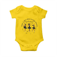 African American Ballet Dancer Baby Onesie Just A Girl Who Loves Dance - Wonder Print Shop