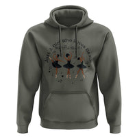 African American Ballet Dancer Hoodie Just A Girl Who Loves Dance - Wonder Print Shop