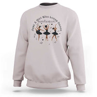 African American Ballet Dancer Sweatshirt Just A Girl Who Loves Dance - Wonder Print Shop