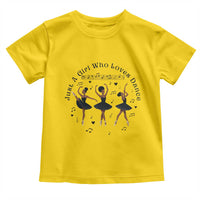 African American Ballet Dancer Toddler T Shirt Just A Girl Who Loves Dance - Wonder Print Shop