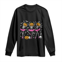 Ballet Skeleton Dance Long Sleeve Shirt Funny Halloween Gift - Wonder Print Shop