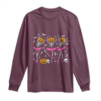 Ballet Skeleton Dance Long Sleeve Shirt Funny Halloween Gift - Wonder Print Shop