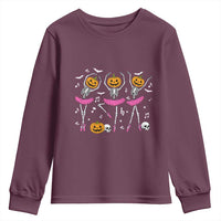 Ballet Skeleton Dance Youth Sweatshirt Funny Halloween Gift - Wonder Print Shop