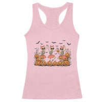 Funny Halloween Skeleton Dance Racerback Tank Top Gift For Ballet Lover - Wonder Print Shop