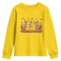 Funny Halloween Skeleton Dance Youth Sweatshirt Gift For Ballet Lover - Wonder Print Shop