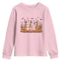 Funny Halloween Skeleton Dance Youth Sweatshirt Gift For Ballet Lover - Wonder Print Shop