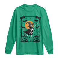 Funny Skeleton Witches Dance Ballet Long Sleeve Shirt Halloween Gift - Wonder Print Shop