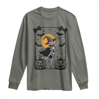 Funny Skeleton Witches Dance Ballet Long Sleeve Shirt Halloween Gift - Wonder Print Shop