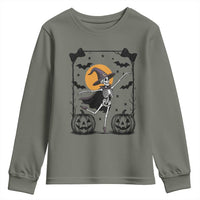 Funny Skeleton Witches Dance Ballet Youth Sweatshirt Halloween Gift - Wonder Print Shop