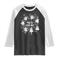 Halloween Ballet Ghost Raglan Shirt Pas De Boo Ree Gift - Wonder Print Shop