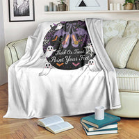 Trick Or Treat Point Your Feet Throw Blanket Funny Halloween Ballet Gift - Wonder Print Shop