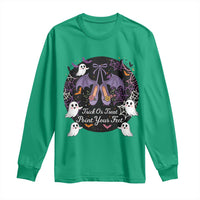 Trick Or Treat Point Your Feet Long Sleeve Shirt Funny Halloween Ballet Gift - Wonder Print Shop