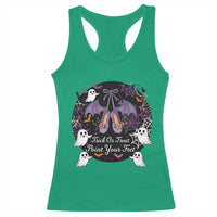 Trick Or Treat Point Your Feet Racerback Tank Top Funny Halloween Ballet Gift - Wonder Print Shop