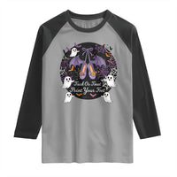 Trick Or Treat Point Your Feet Raglan Shirt Funny Halloween Ballet Gift - Wonder Print Shop