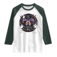 Trick Or Treat Point Your Feet Raglan Shirt Funny Halloween Ballet Gift - Wonder Print Shop