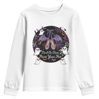 Trick Or Treat Point Your Feet Youth Sweatshirt Funny Halloween Ballet Gift - Wonder Print Shop