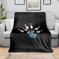 Funny Sport Bowler Gift Throw Blanket Bowling Ball Chasing Pins - Wonder Print Shop
