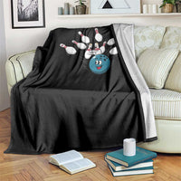 Funny Sport Bowler Gift Throw Blanket Bowling Ball Chasing Pins - Wonder Print Shop