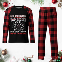 My Bowling Technique Is Top Secret Plaid Pajama Set Funny Bowler Gift - Wonder Print Shop