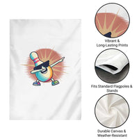 Dabbing Bowling Pin Garden Flag Funny Player Gift - Wonder Print Shop