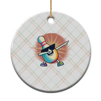 Dabbing Bowling Pin Ceramic Ornament Funny Player Gift - Wonder Print Shop