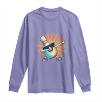 Dabbing Bowling Pin Long Sleeve Shirt Funny Player Gift - Wonder Print Shop
