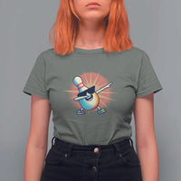 Dabbing Bowling Pin T Shirt For Women Funny Player Gift - Wonder Print Shop