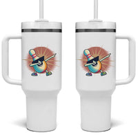 Dabbing Bowling Pin Tumbler With Handle Funny Player Gift - Wonder Print Shop