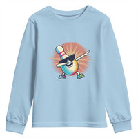 Dabbing Bowling Pin Youth Sweatshirt Funny Player Gift - Wonder Print Shop